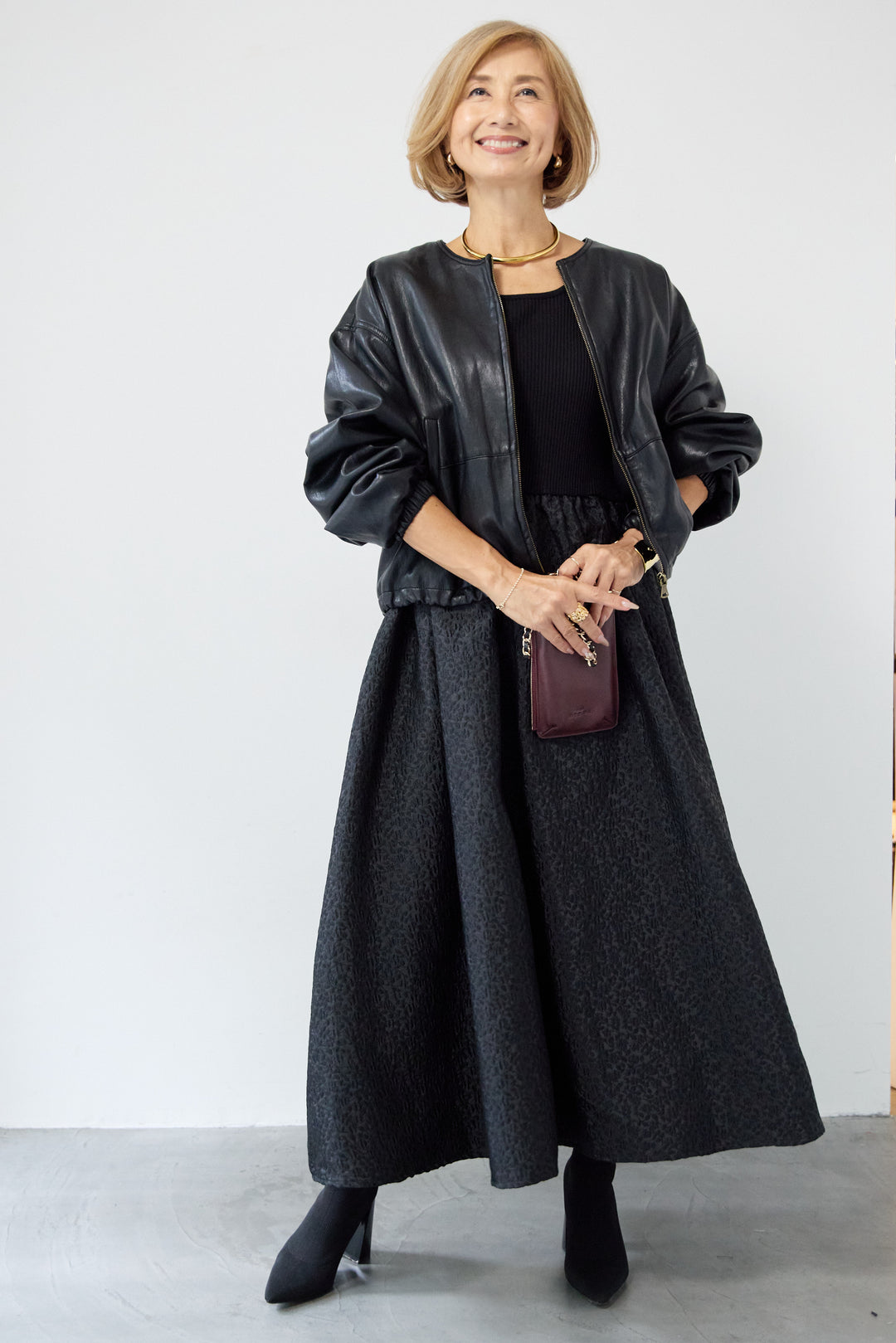 【REIKOコラボ】ジャガードドッキングワンピース