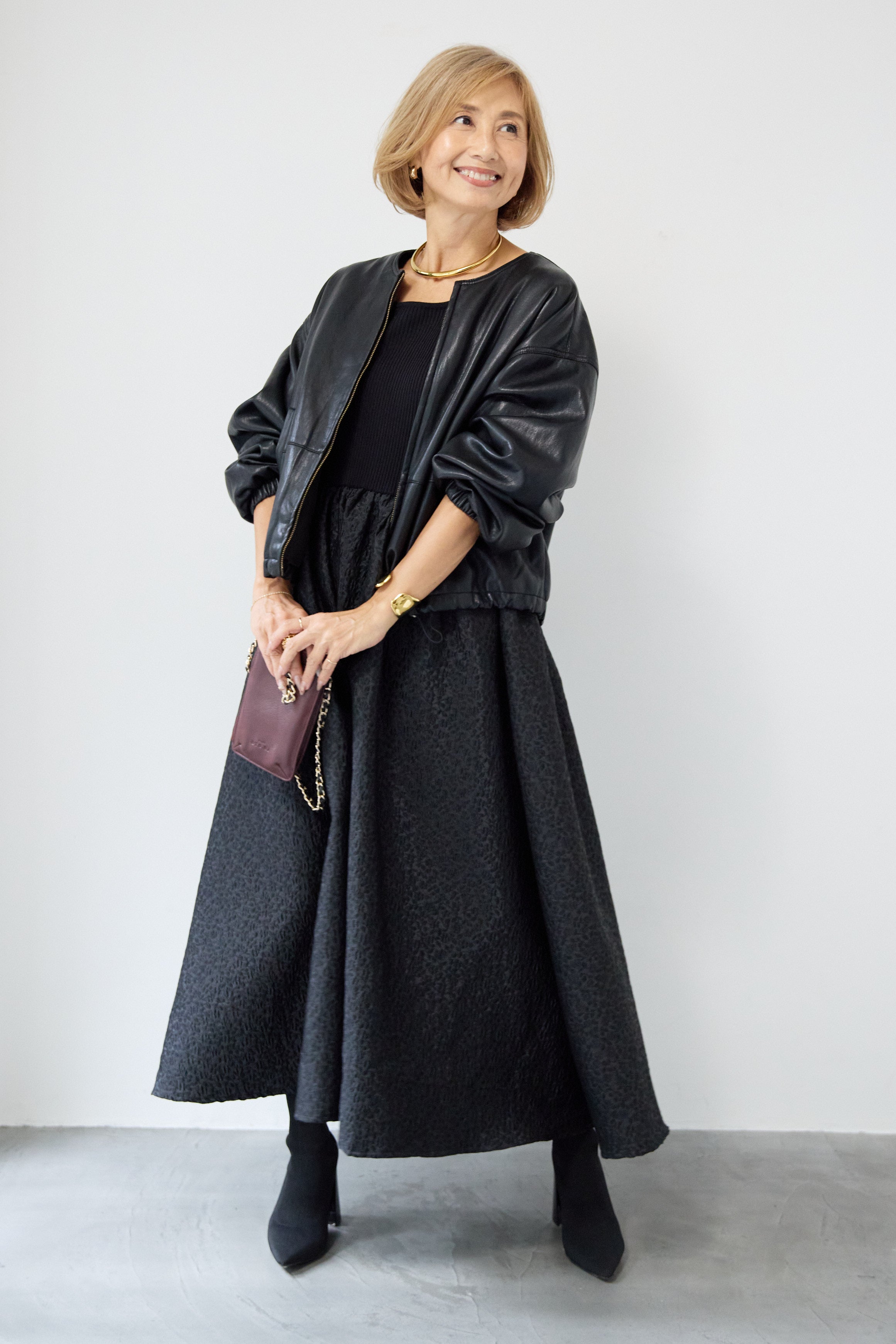 REIKOコラボ】ジャガードドッキングワンピース – plusotoha