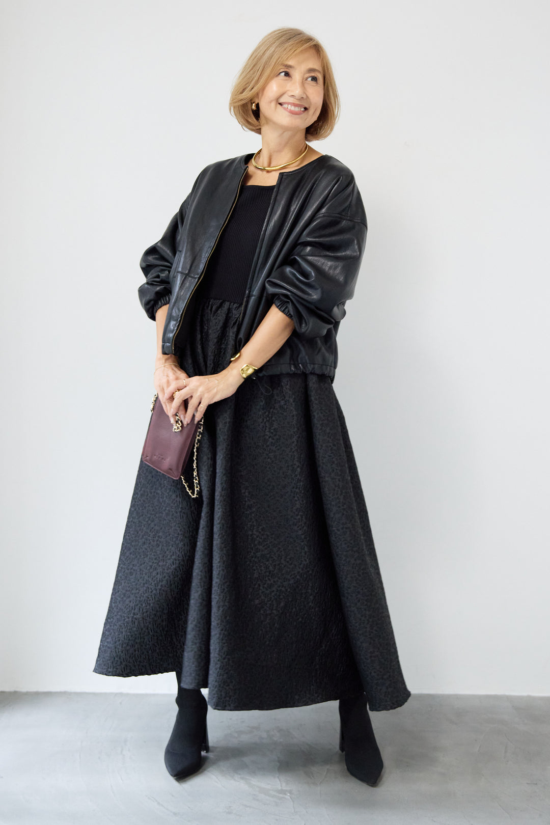 【REIKOコラボ】ジャガードドッキングワンピース