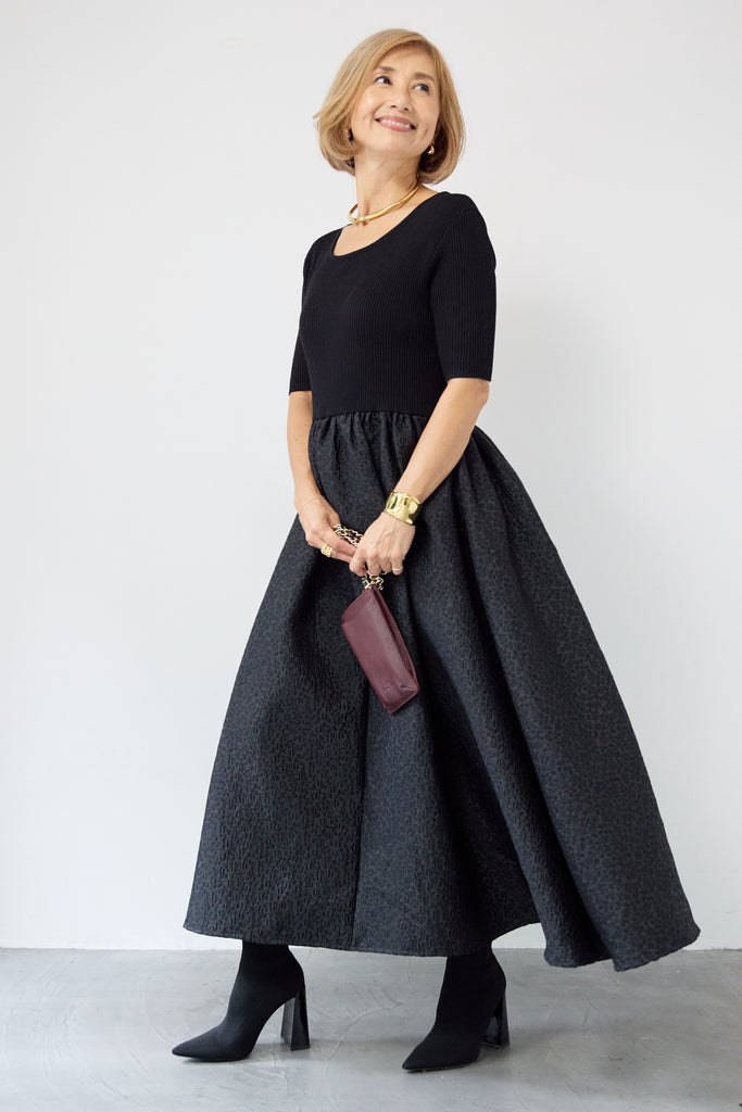 REIKOコラボ】ジャガードドッキングワンピース– plusotoha