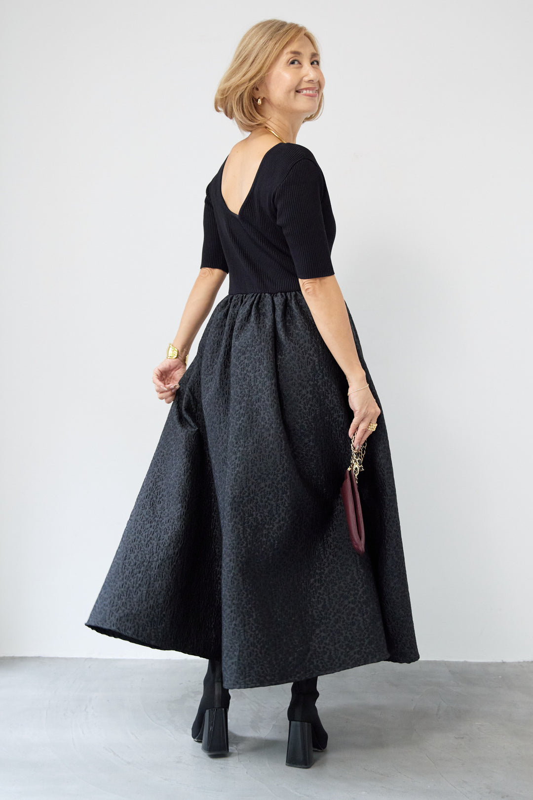 【REIKOコラボ】ジャガードドッキングワンピース