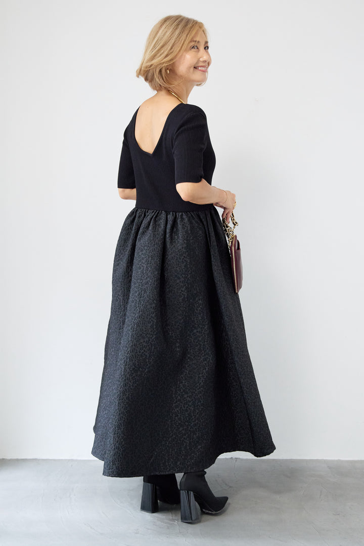 【REIKOコラボ】ジャガードドッキングワンピース