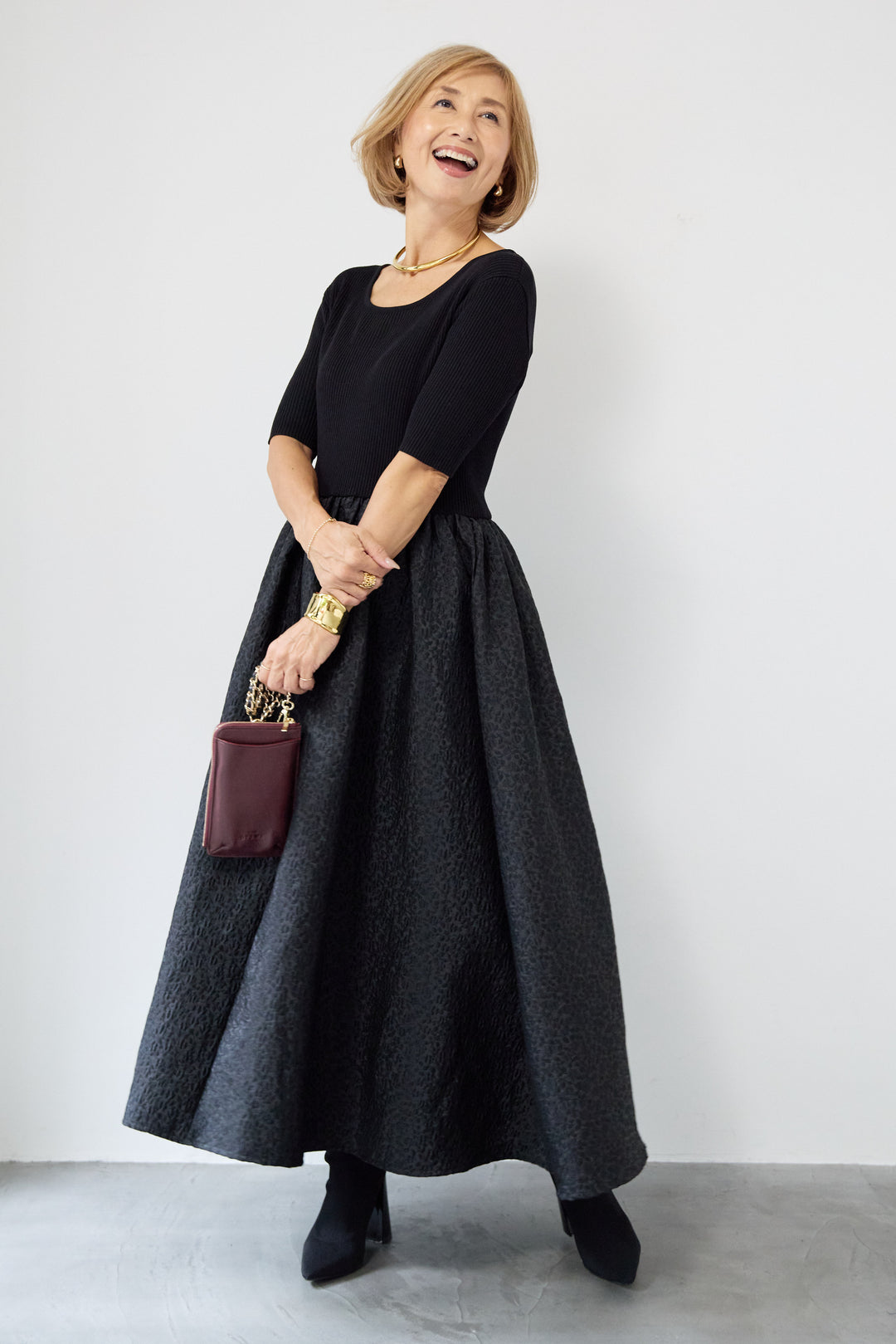 【REIKOコラボ】ジャガードドッキングワンピース