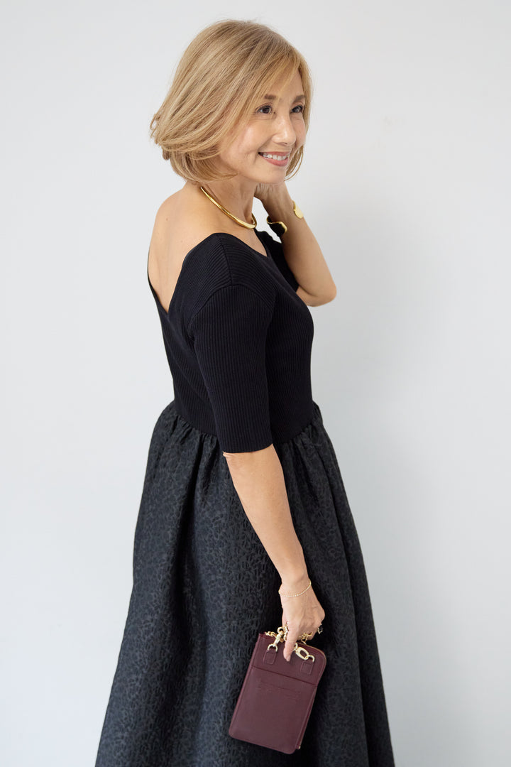 【REIKOコラボ】ジャガードドッキングワンピース