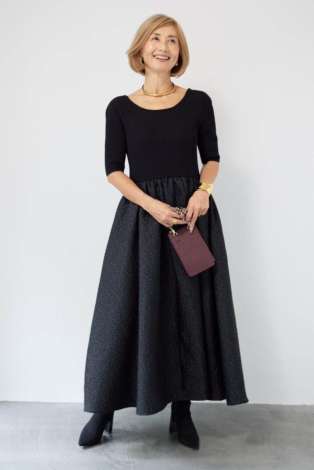 【REIKOコラボ】ジャガードドッキングワンピース