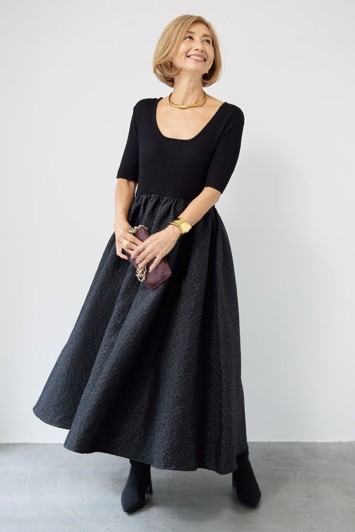 【REIKOコラボ】ジャガードドッキングワンピース