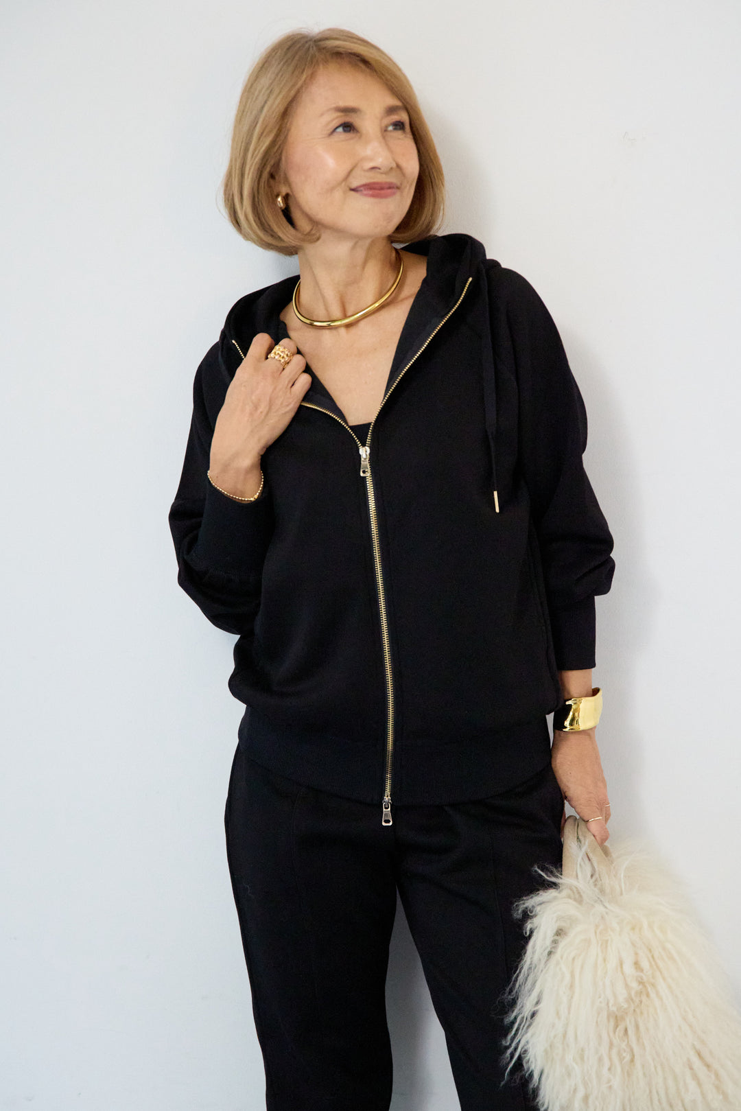 [SET]【REIKOコラボ】裏起毛スウェットパーカー+【REIKOコラボ】スウェット起毛ジョガーパンツ(2set)