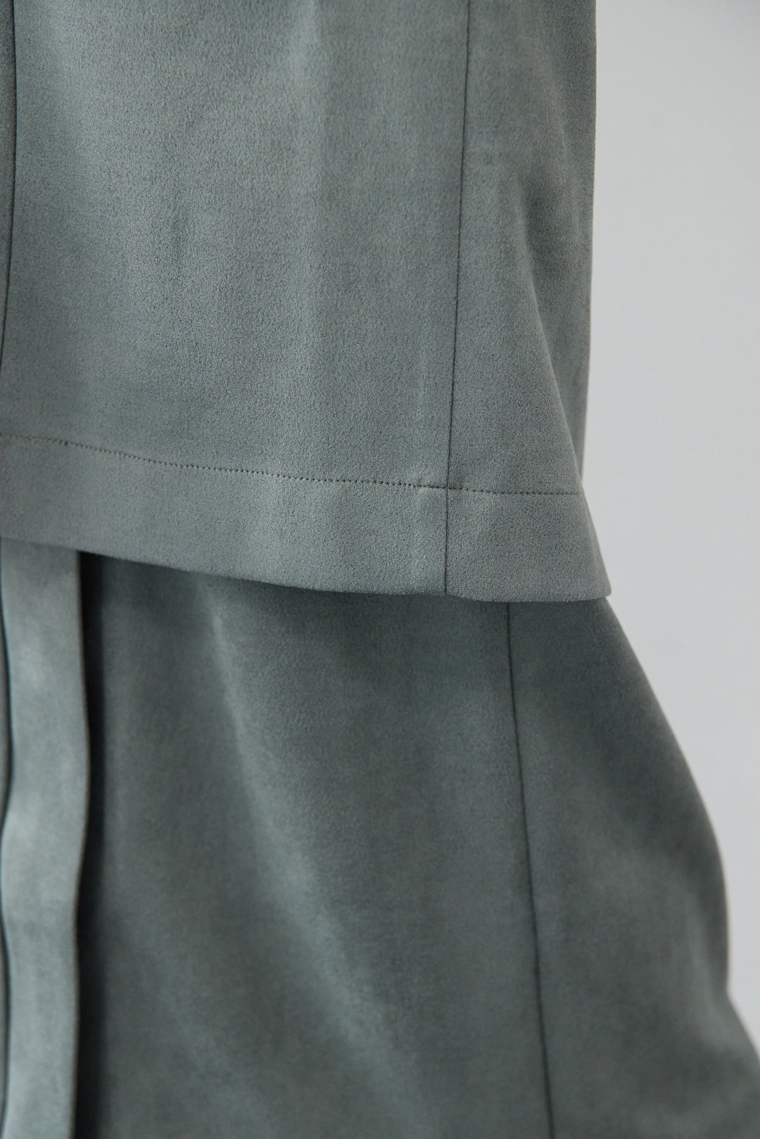 [SET]バックフリルジレ+スエードポンチスカート(2set)