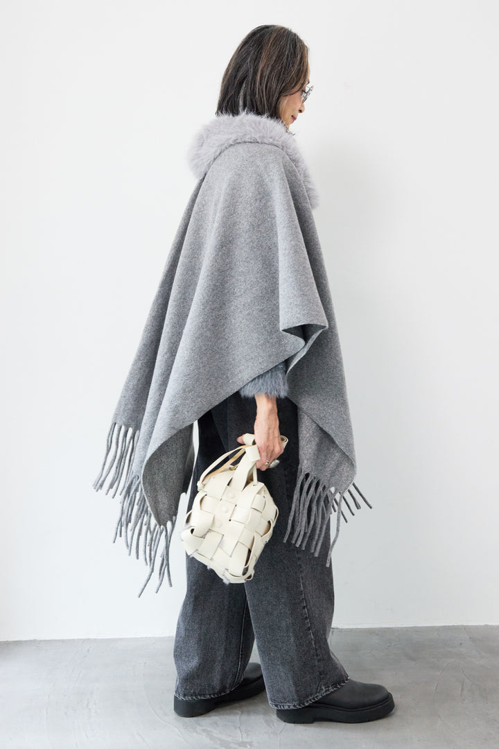 ファー付ストール