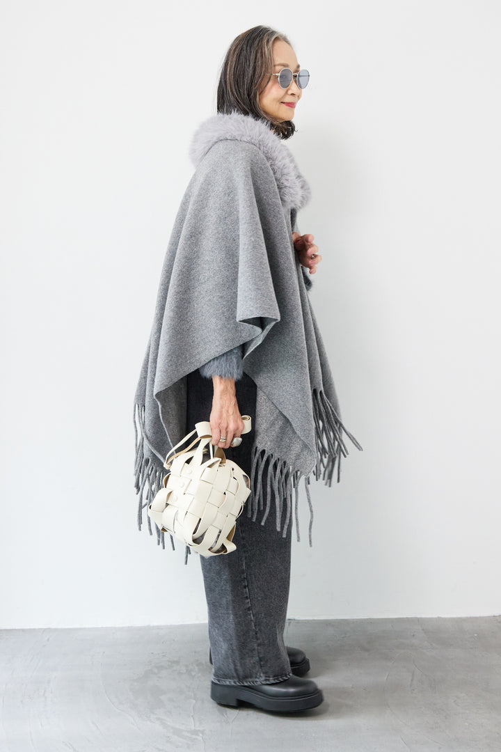 ファー付ストール