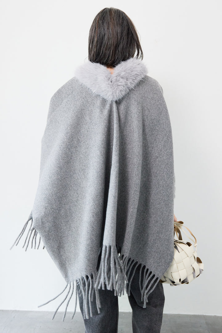 ファー付ストール