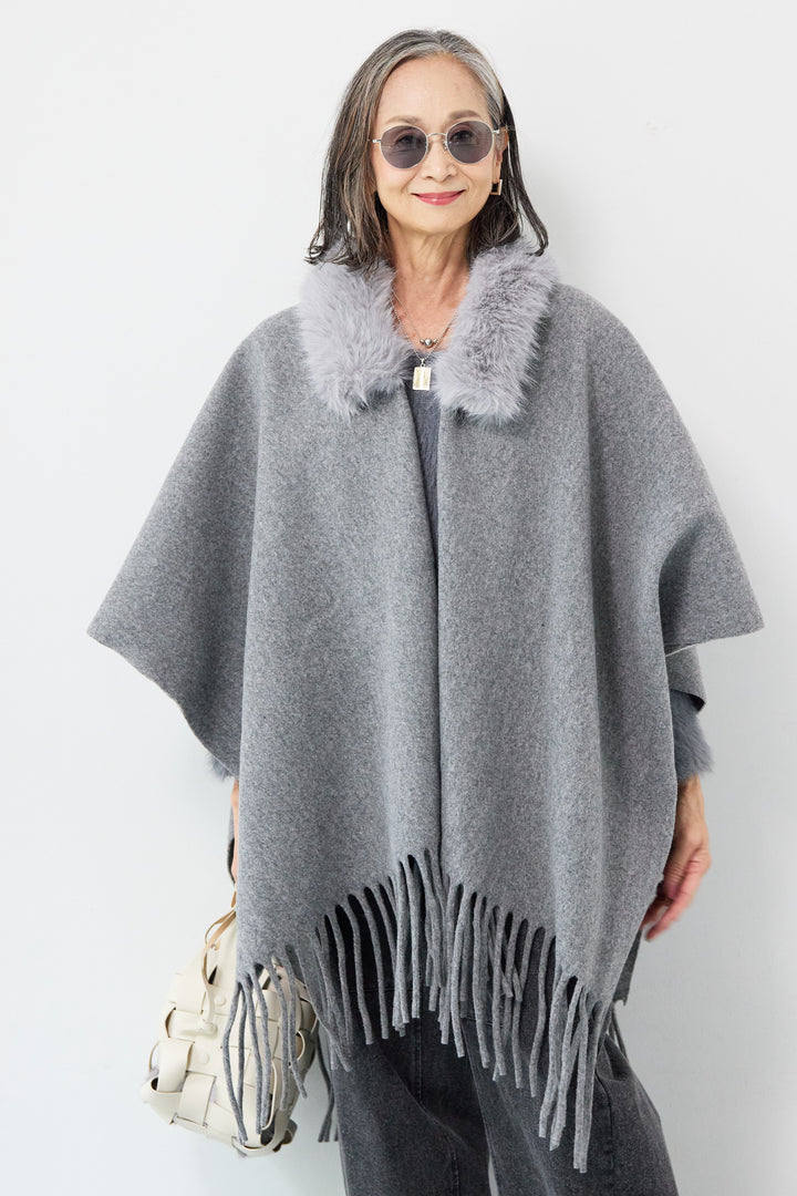 ファー付ストール