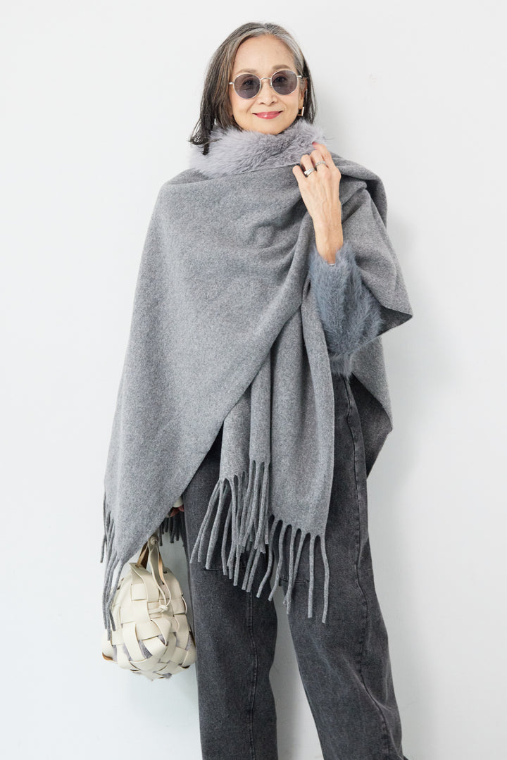 ファー付ストール