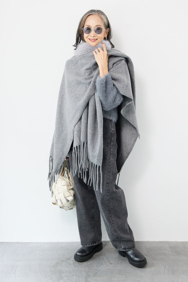 ファー付ストール