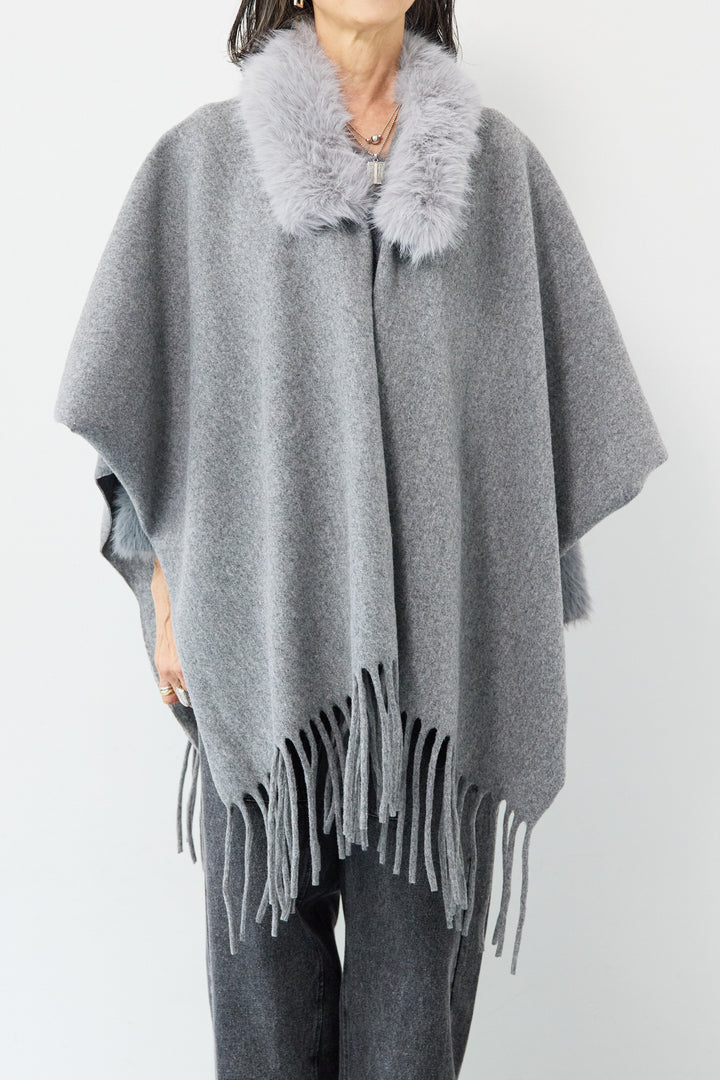 ファー付ストール