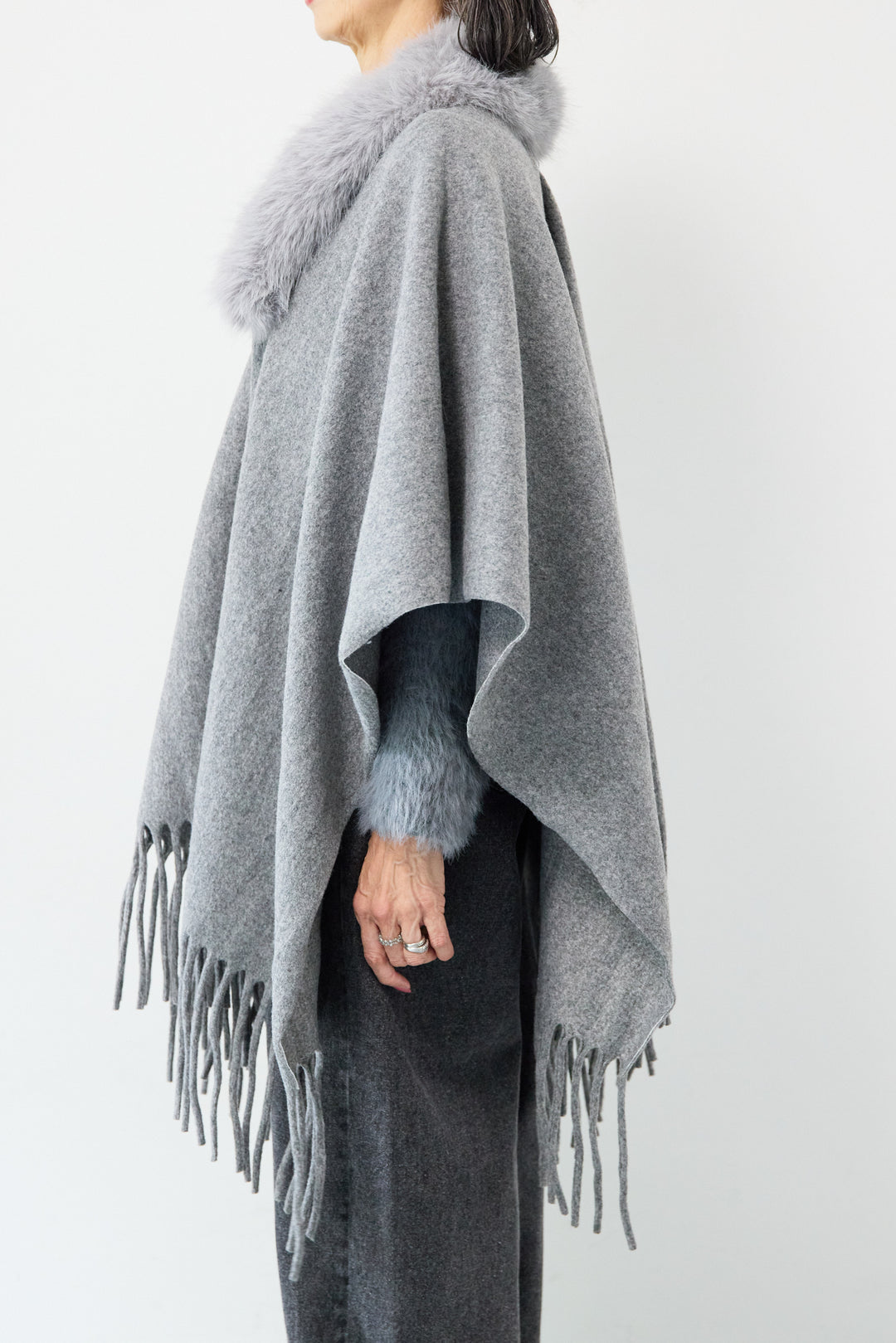 ファー付ストール