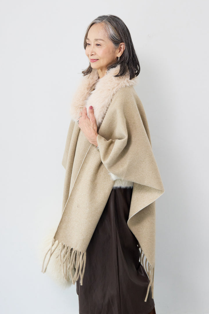 ファー付ストール