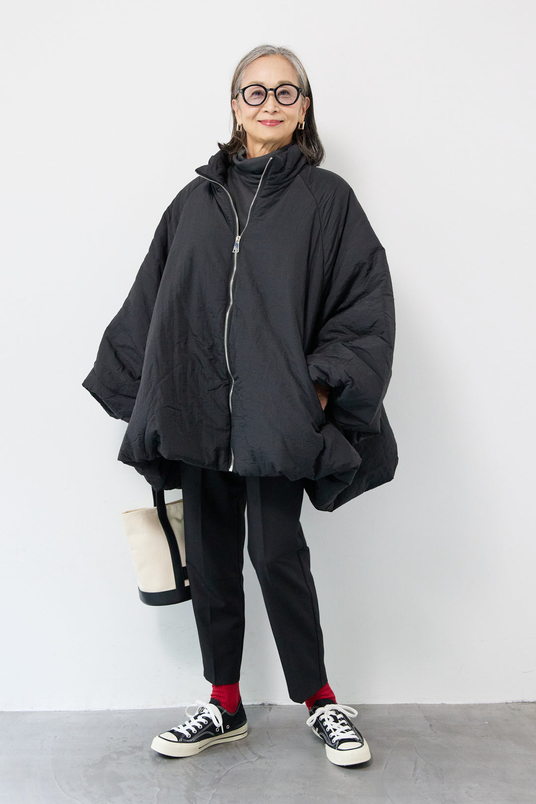 中綿バルーンコート