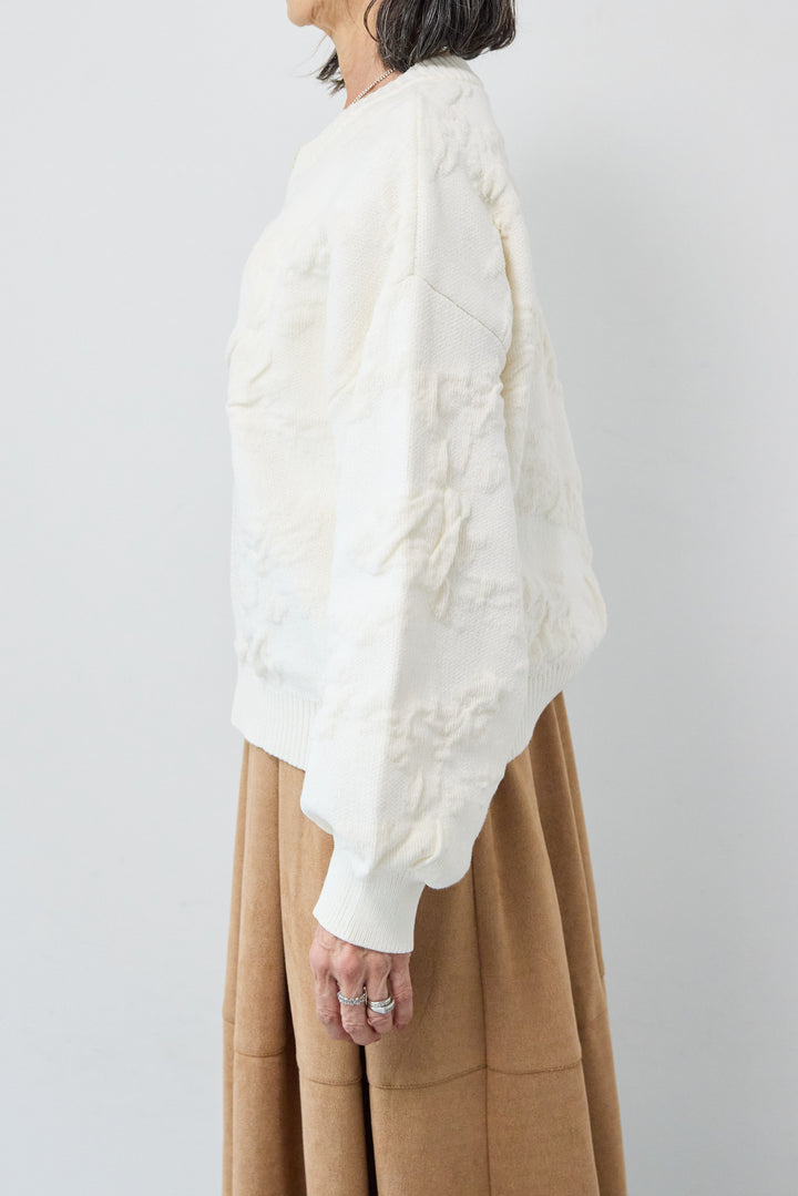 [SET]フラワージャガードモールブルゾン+スエードタックスカート(2set)