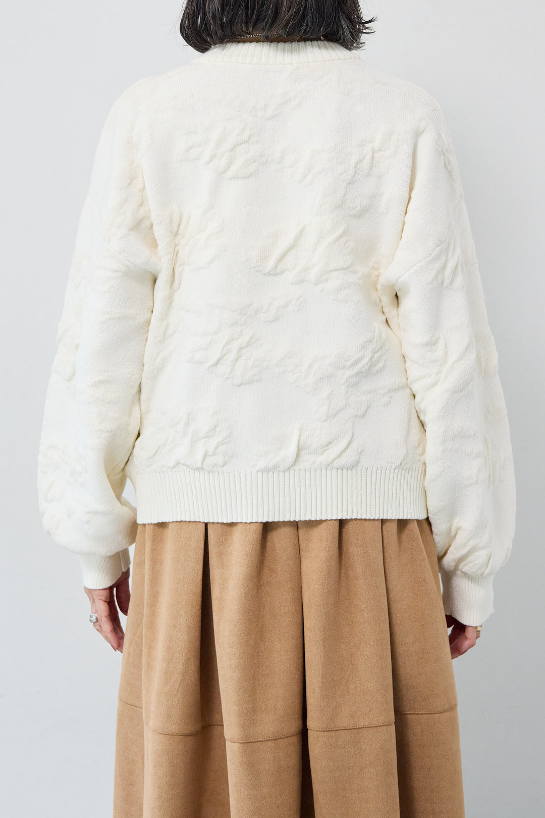 [SET]フラワージャガードモールブルゾン+スエードタックスカート(2set)