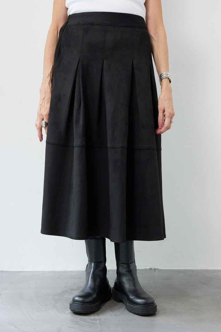 [SET]フラワージャガードモールブルゾン+スエードタックスカート(2set)