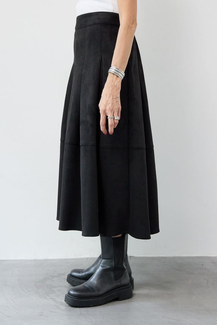 [SET]フラワージャガードモールブルゾン+スエードタックスカート(2set)