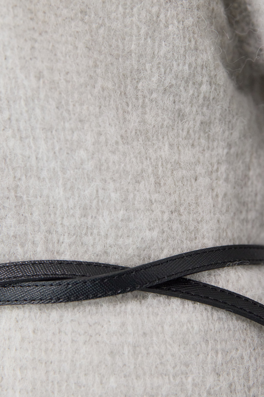 アルパカウール ベルト付カーディガン