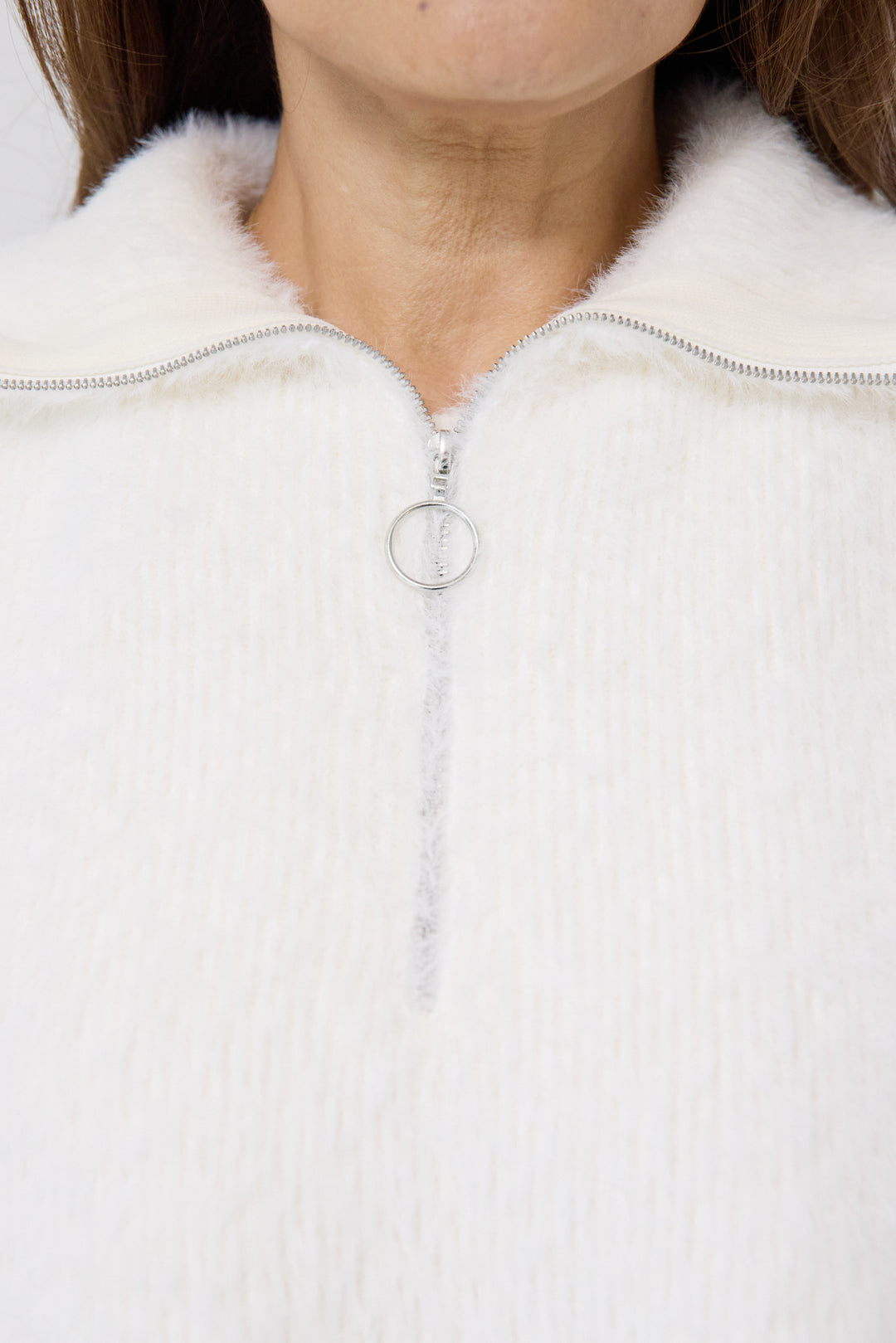 シャギーベスト付ニットワンピース