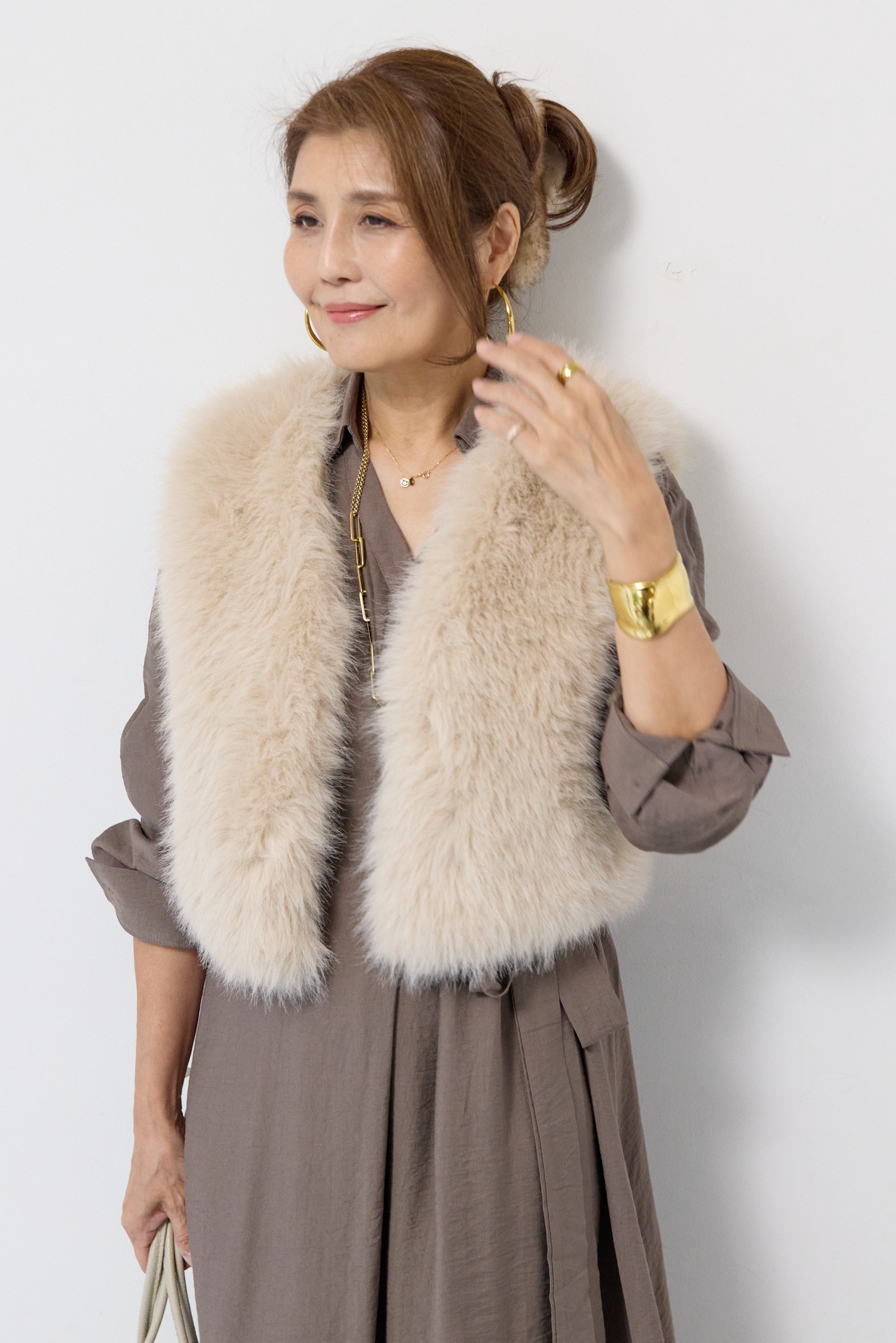 カシュクールデザインシャツワンピース – plusotoha