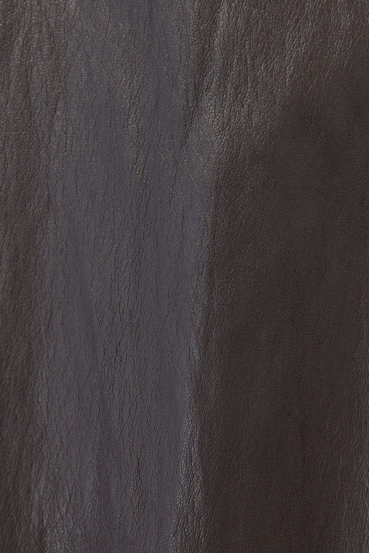 フェイクレザージャンパースカート+タートルインナー