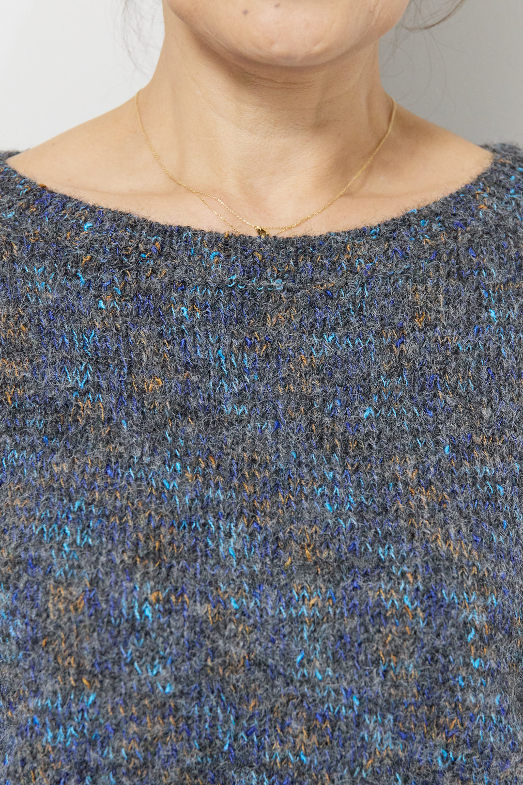 ミックスカラーニット＋ランダムプリーツスカートセットアップ