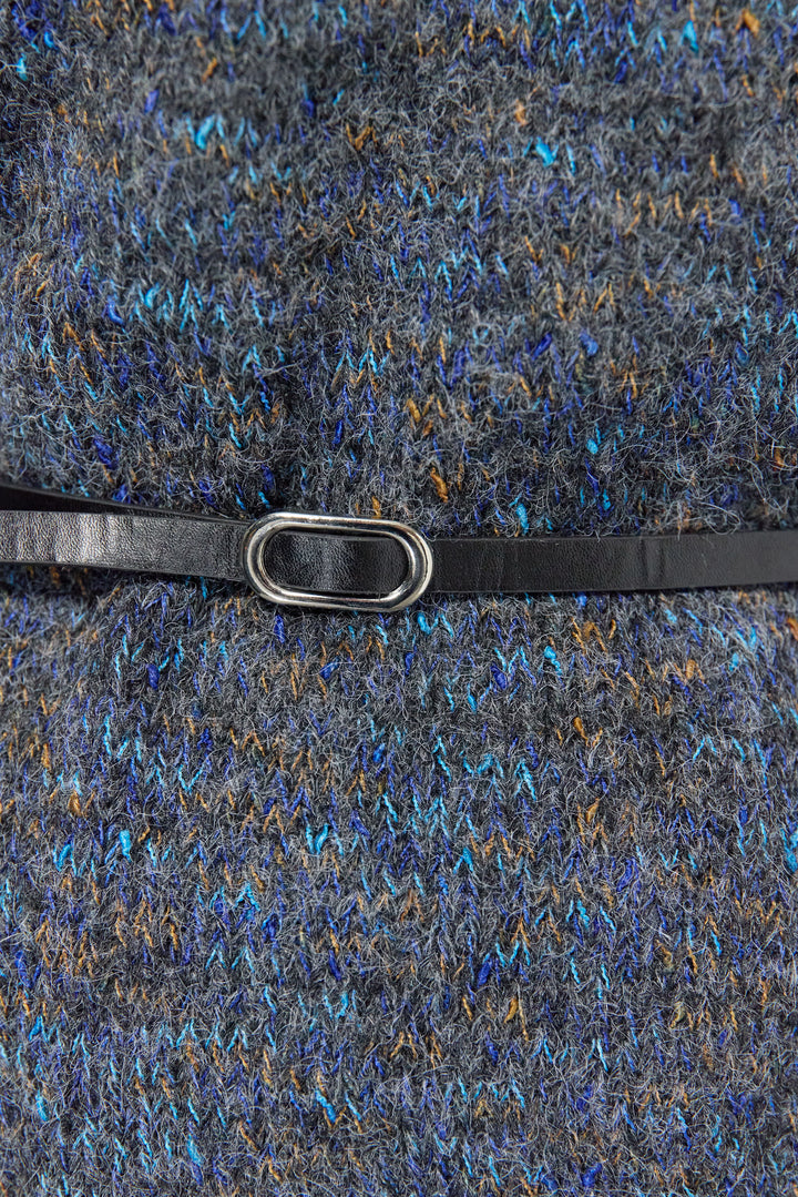 ミックスカラーニット＋ランダムプリーツスカートセットアップ