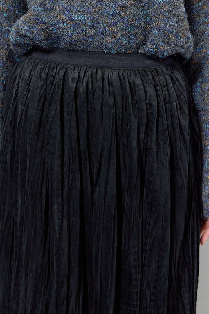 ミックスカラーニット＋ランダムプリーツスカートセットアップ