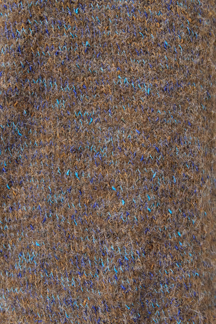 ミックスカラーニット＋ランダムプリーツスカートセットアップ