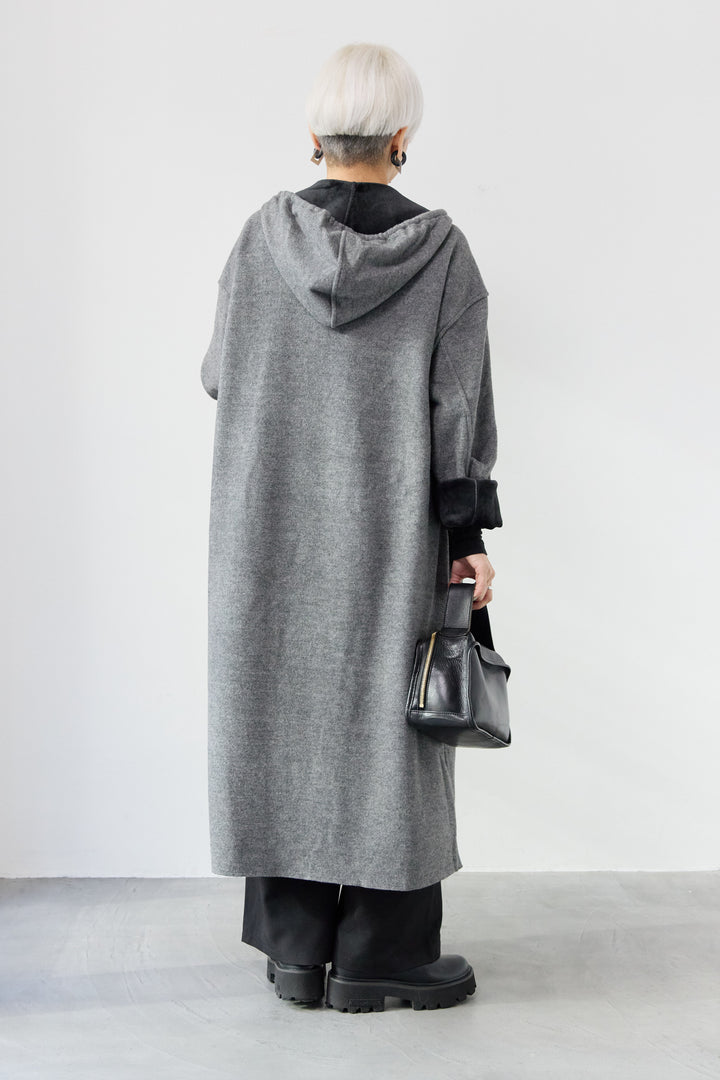 裏起毛フーディワンピース