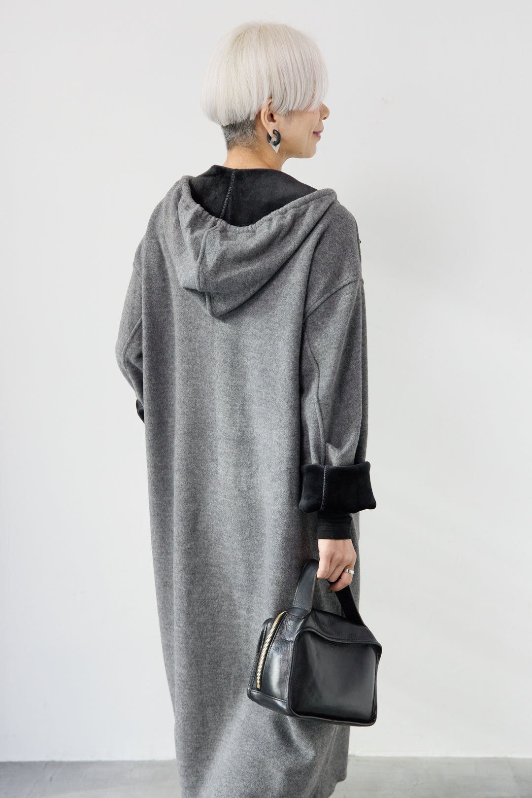 裏起毛フーディワンピース