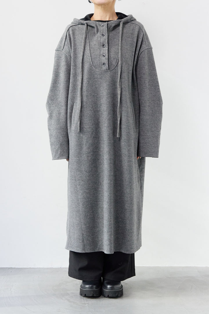 裏起毛フーディワンピース