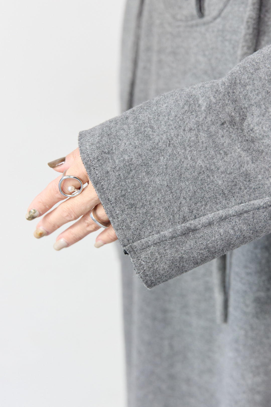 裏起毛フーディワンピース