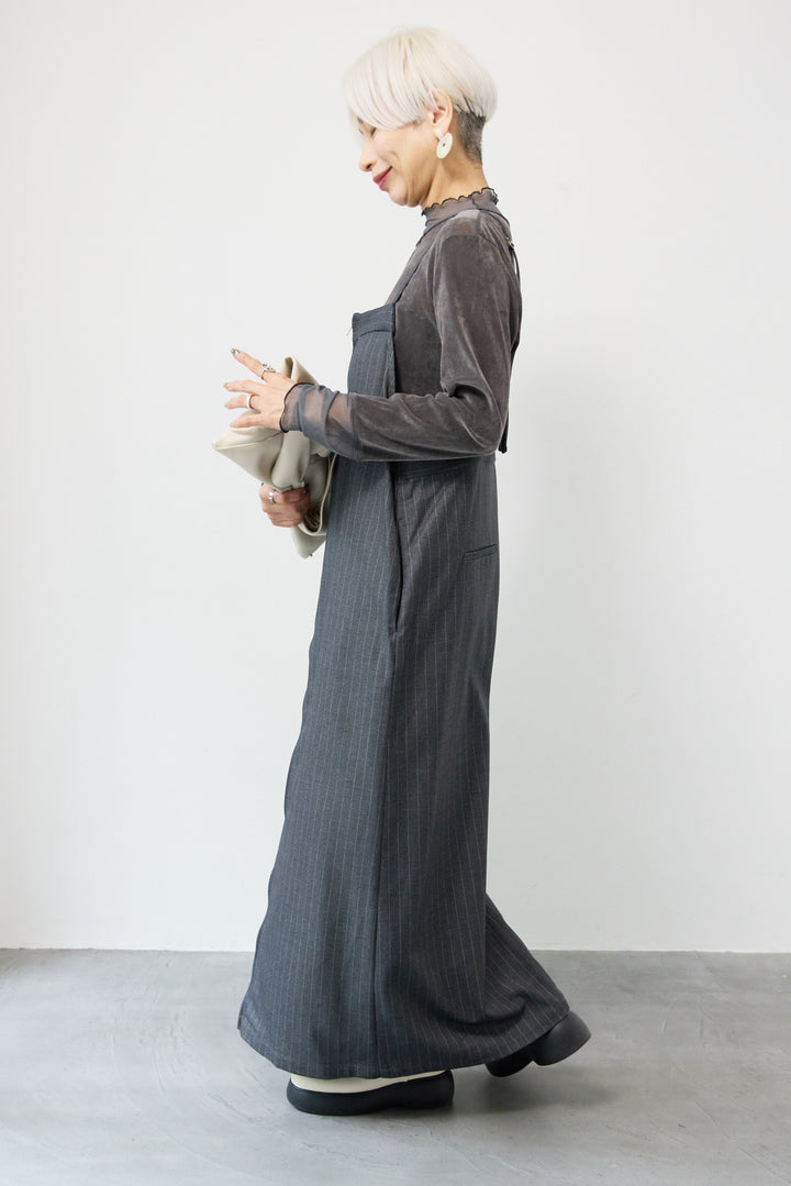 ストライプダブルジップジャンスカ