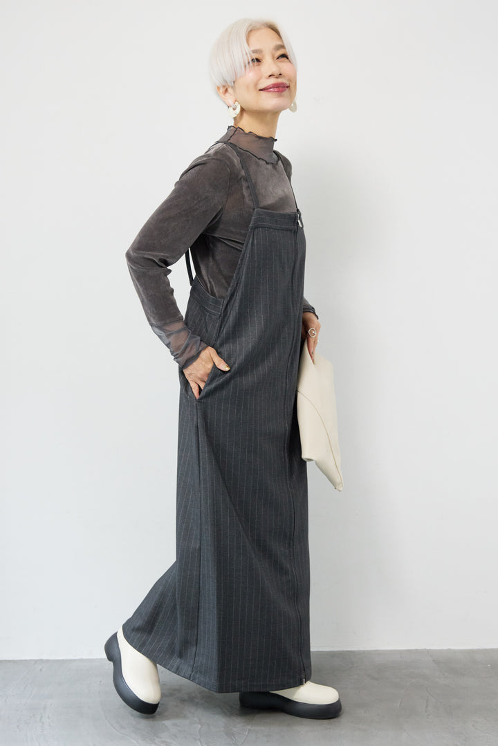 ストライプダブルジップジャンスカ