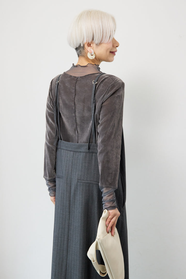 ストライプダブルジップジャンスカ