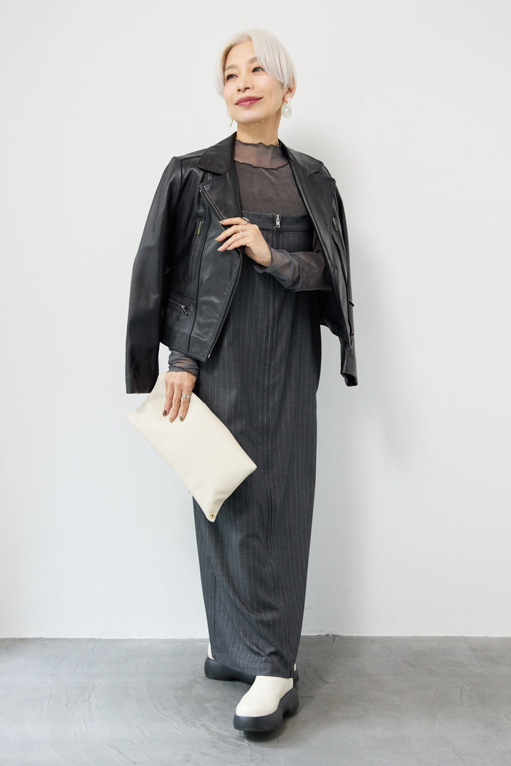 ストライプダブルジップジャンスカ