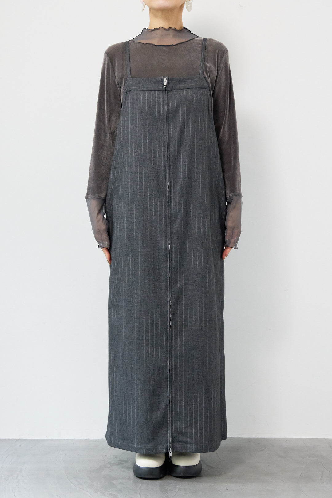 ストライプダブルジップジャンスカ