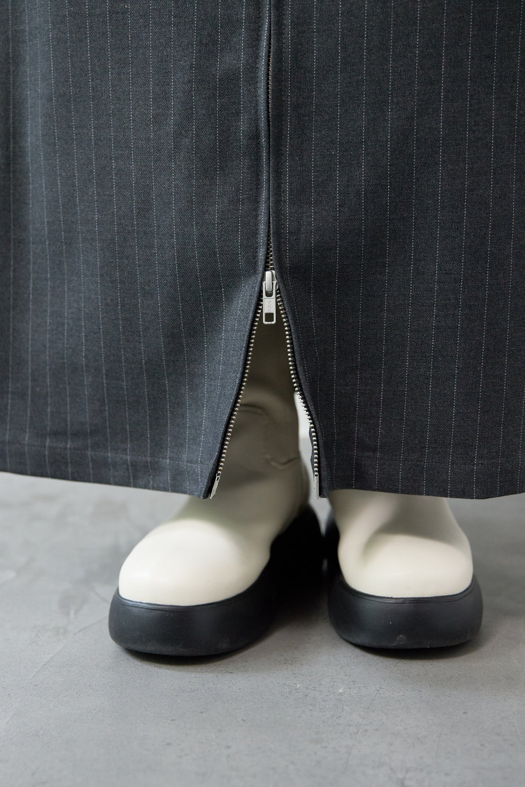 ストライプダブルジップジャンスカ