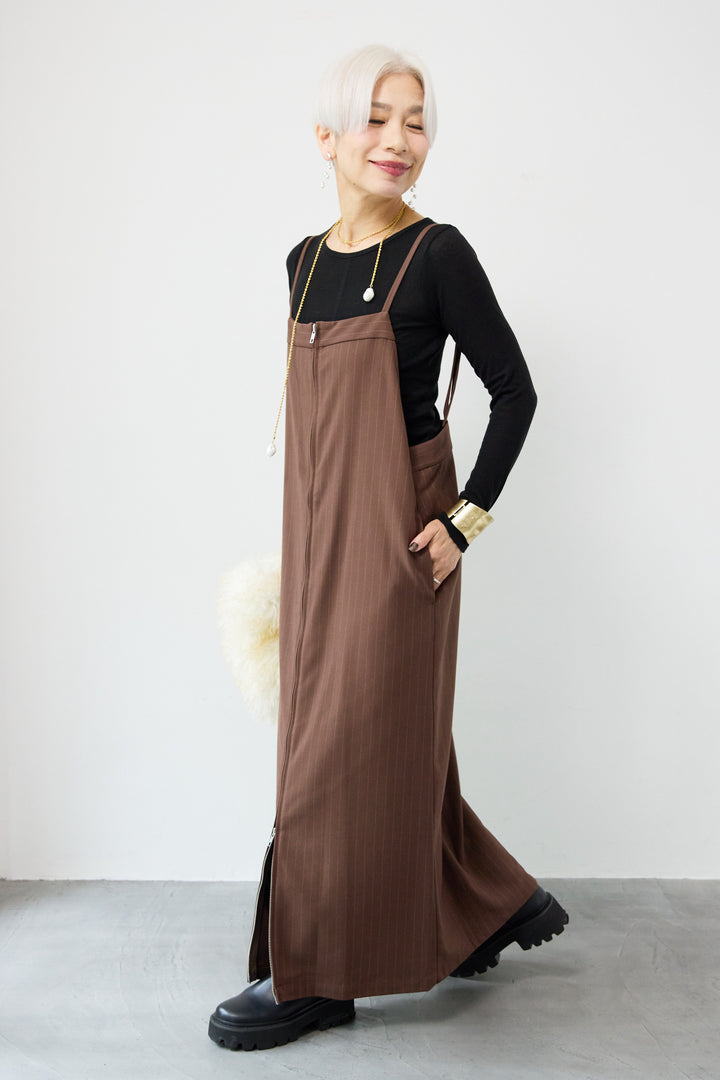 ストライプダブルジップジャンスカ