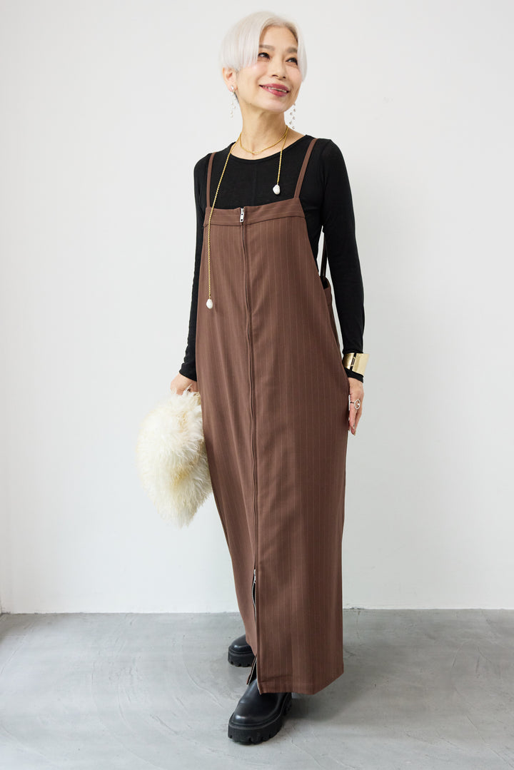 ストライプダブルジップジャンスカ