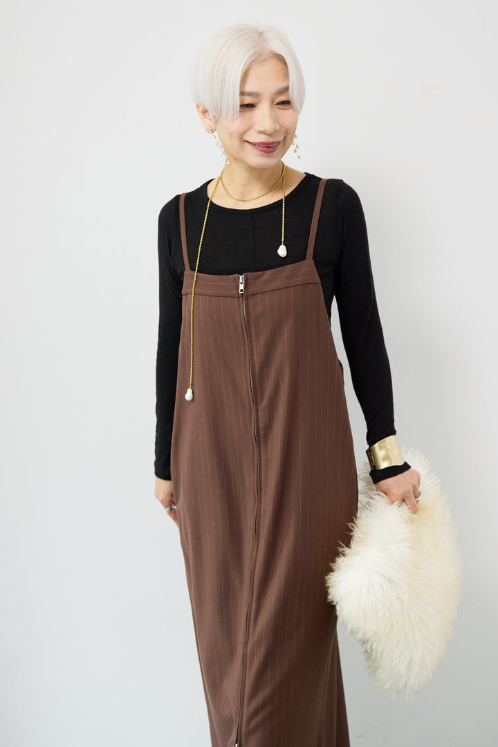 ストライプダブルジップジャンスカ