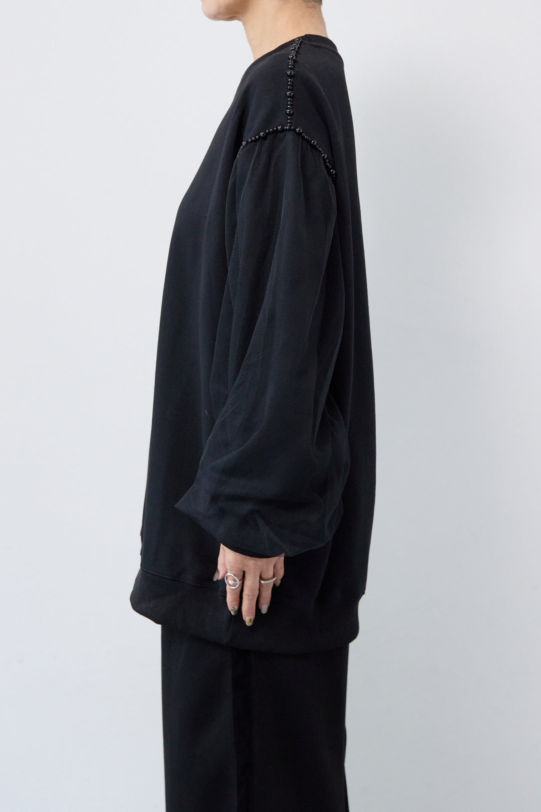 チュールスリーブプルオーバー