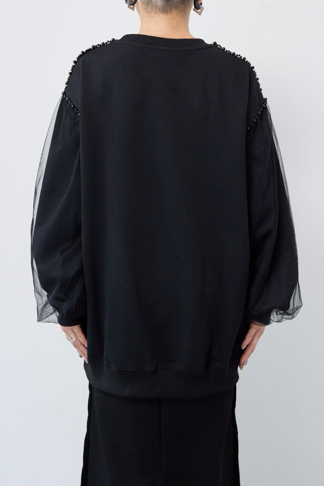 チュールスリーブプルオーバー