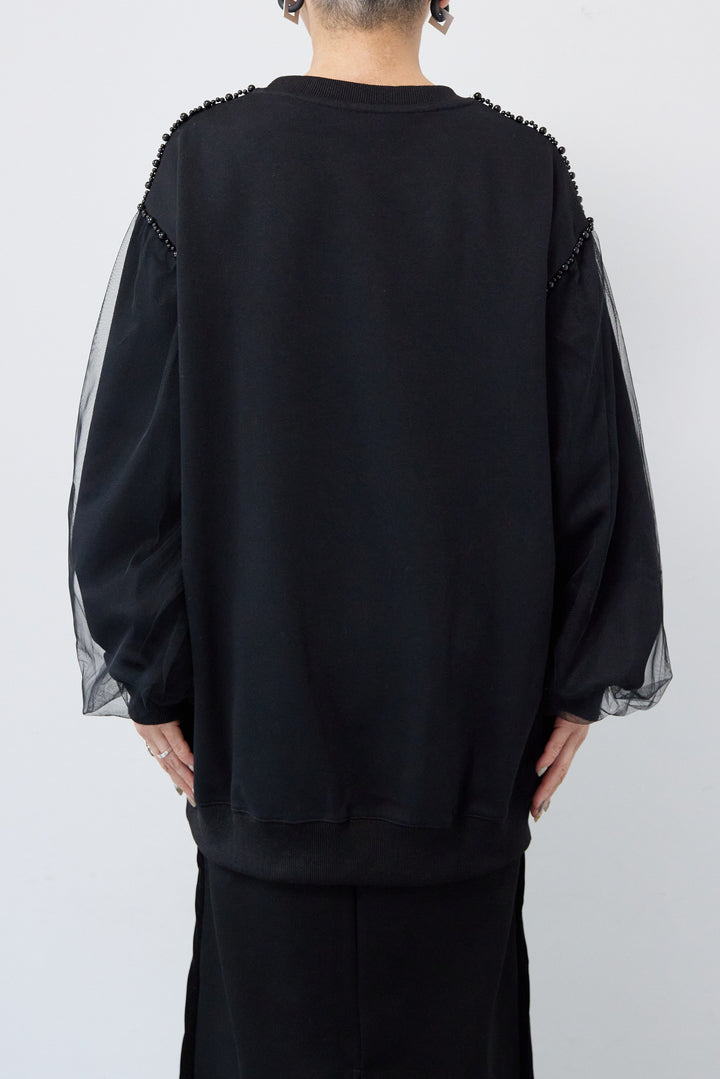 チュールスリーブプルオーバー